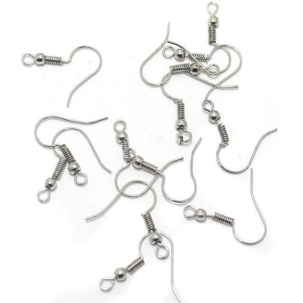 100pcs 20x17mm Boxed Earring Findings Ear Clasps Hooks Fittings