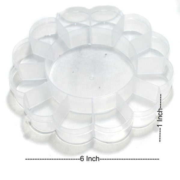 Wholesale 3 Layers Total of 14 Compartments Flower Shaped Plastic Bead Storage  Containers 