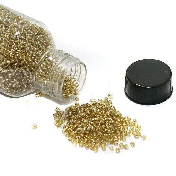 Golden Glass Seed Beads - Size 11/0