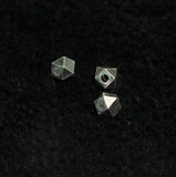 92.5 Sterling Silver 4mm Faceted Cube Beads