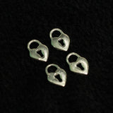 92.5 Sterling Silver Lock Charm 11x8mm