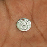 92.5 Sterling Silver TAURUS Charm 12mm