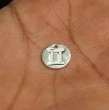 92.5 Sterling Silver GEMINI Charm 12mm