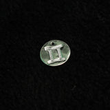 92.5 Sterling Silver GEMINI Charm 12mm