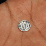 92.5 Sterling Silver VIRGO Charm 12mm