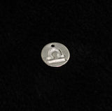 92.5 Sterling Silver LIBRA Charm 12mm