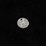 92.5 Sterling Silver PISCES Charm 12mm