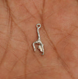 92.5 Sterling Silver Gymnast Charm 19x6mm