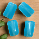 20+ Glass Tumble Beads Rectangle Turquoise 20x14mm