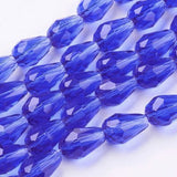 6x8mm Faceted Crystal Drop Beads