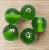 25+ Glass Round Beads 14mm