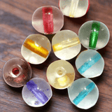 280+ Glass Round Beads Inside Color Assorted 8mm 200 Gm