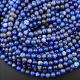 1 String, 6mm Round Lapis Stone Beads Purple