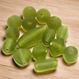 10-18mm Assorted Plain Beads Green