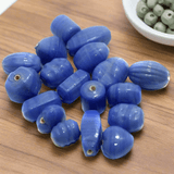 95+ Plain Beads Opaque Blue 10-18mm