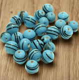 140+ Swirl Mosaic Round Beads Turquoise 8-10mm