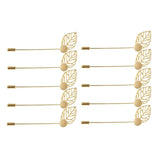 3 Inch Leaf Brooch Metal Tray Stick Lapel