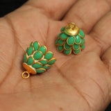 2 Pairs Pacchi Jhumka  14x17 mm