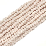 65+ Crystal Faceted RONDELLE Beads Opaque Peach 4x3mm