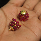 2 Pairs Pacchi Jhumka  14x17 mm