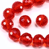 6mm Faceted Crystal Football Beads