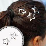 2.25 Inch Sliver Star Hairclips