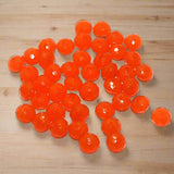 100 Gm Acrylic Crystal Faceted Roundell Beads 8x6 mm