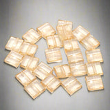 100 Gm Acrylic Crystal Faceted Flat Square Center Drill Beads  10x5 mm