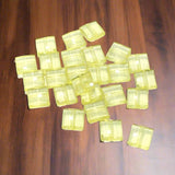 100 Gm Acrylic Crystal Faceted Flat Square Center Drill Beads  10x5 mm