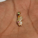 1 Pc, 15x8mm AD Charms Butterfly Golden