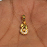 1 Pc, 18x8mm AD Charms Golden