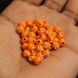 6mm Acrylic Dotted Beads