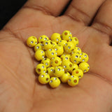 6mm Acrylic Dotted Beads