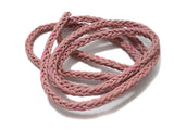 1 Mtr. Braided Leather Cord White 5mm