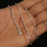 Sterling Silver Paper Clip Chain 45 cms