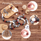 DIY Jewelry Making Kit, Wood Beads & Pendants, Tassel & Ribbon, Jute Cord