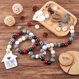 DIY Jewelry Making Kit, Wood Beads & Pendants, Tassel & Ribbon, Jute Cord