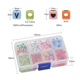 310Pcs 8 Style Opaque Acrylic Beads Cube, Mixed Color