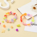 533Pcs 7 Style Jelly Acrylic Beads, Faceted, Round, Clover, Candy, Flower, Butterfly, Rondelle, Oval, Mixed Color