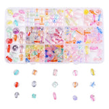 Transparent Acrylic Beads, Mixed Shapes, Mixed Color