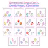 Transparent Acrylic Beads, Mixed Shapes, Mixed Color