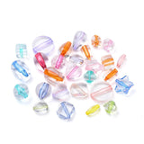 Transparent Acrylic Beads, Mixed Shapes, Mixed Color