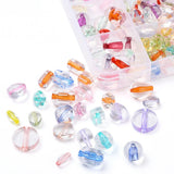 Transparent Acrylic Beads, Mixed Shapes, Mixed Color