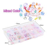 Transparent Acrylic Beads, Mixed Shapes, Mixed Color