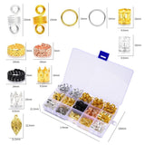 DIY Hair Braid Accessories, Aluminum Beads, Hair Coil Cuffs, Jump Rings, Tibetan Alloy Pendants, Mixed Color