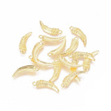 10 Pcs, 23x7mm Alloy Italian Horn Cornicello Charms Golden