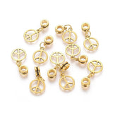 5 Pcs, 30x14x5mm, Alloy Dangle Charms Stopper Antique Golden