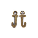 16x6.5x2mm, Alloy Letter Charms J