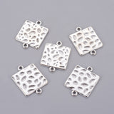 5 Pcs, 26x19x1.5mm, Alloy Links connectors Rectangle Antique Silver