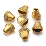 10 Pcs, 15x15x8mm, Bead Cone Caps Antique Golden